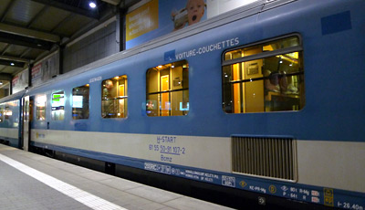 Hungarian couchette car at Munich